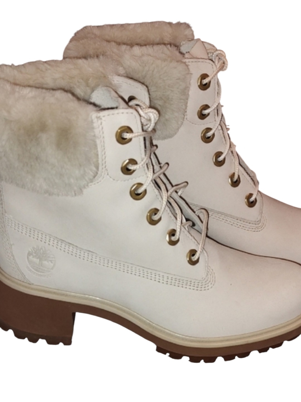 Timberland Women's Cream Fur-Lined Winter Boots Never Worn! NWOB